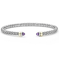 LAGOS Two-Tone Amethyst Mini Versa Torque Bracelet | 3mm