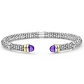 LAGOS Two-Tone Amethyst Versa Torque Bracelet | 5mm