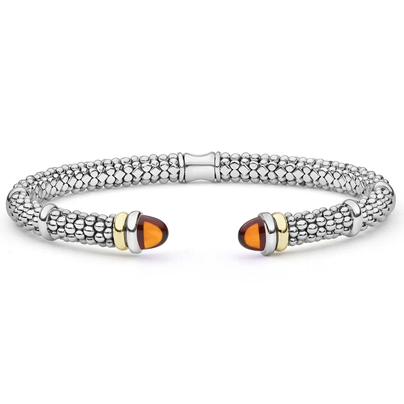 LAGOS Two-Tone Citrine Versa Torque Bracelet | 5mm