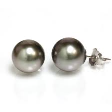 DSL Pearl 12-13mm Tahitian Pearl Stud Earrings