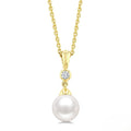 Ashi Diamond Pearl & Diamond Drop Pendant
