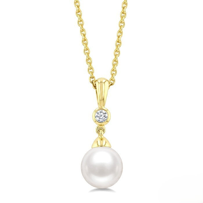 Ashi Diamond Pearl & Diamond Drop Pendant