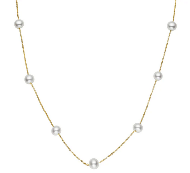 DSL Pearl Pearl Tin-Cup Necklace
