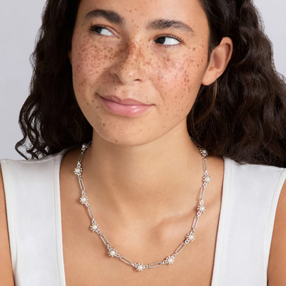 LAGOS Fleur Pearl Link Necklace, view 2