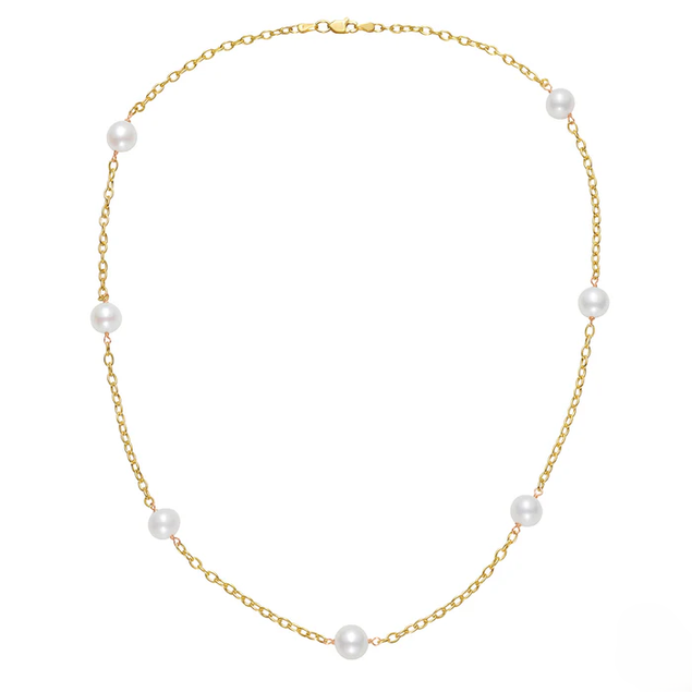 DSL Pearl Tin Cup Pearl Necklace