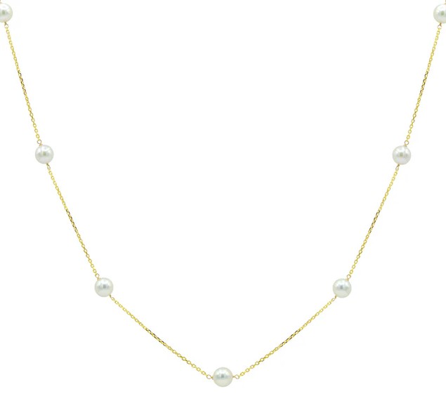 DSL Pearl Akoya Pearl Tin Cup Necklace