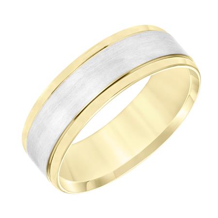 Frederick Goldman 14K Yellow/White Gold Wedding Band