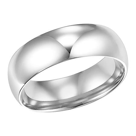 Frederick Goldman 14K White Gold 6mm Comfort Fit Low Dome Band