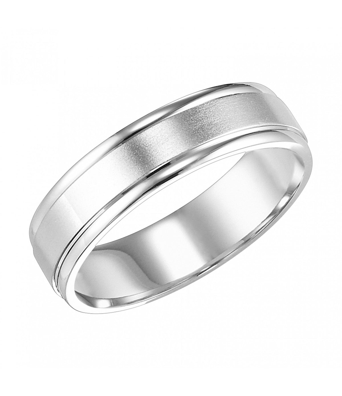 Frederick Goldman 14K White Gold 6mm Comfort Fit Wedding Band