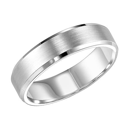 Frederick Goldman 14K White Gold 7mm Comfort Fit Wedding Band