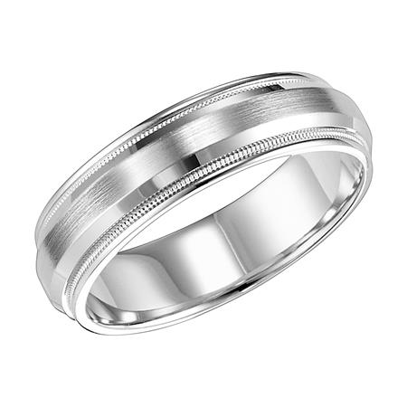 Frederick Goldman 14K White Gold 7mm Wedding Band