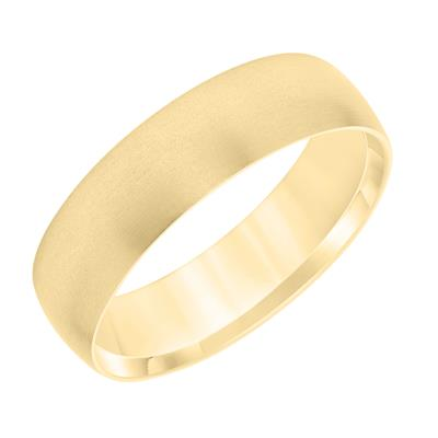 Frederick Goldman 14K Low Dome Flat Edge Carved Wedding Band