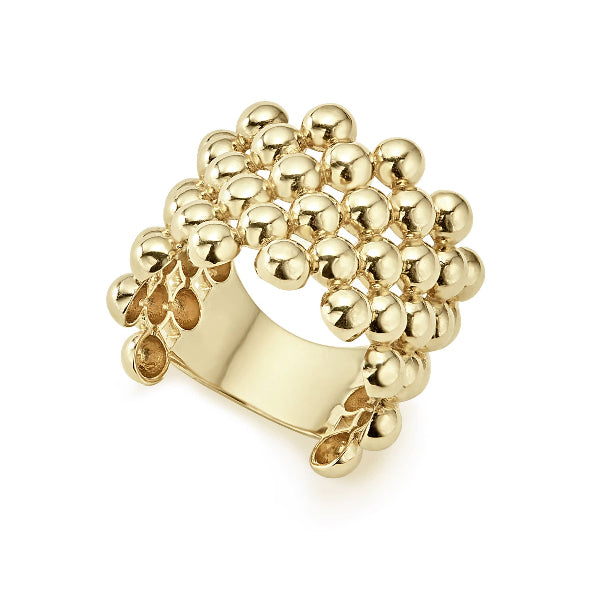LAGOS Caviar Wide Gold Band