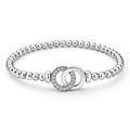 LAGOS Silver Interlocking Diamond Stretch Bracelet