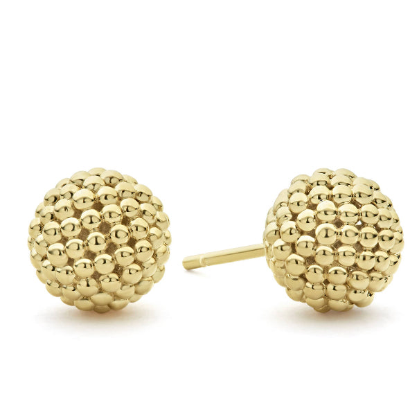 LAGOS 18k Gold Caviar Ball Studs