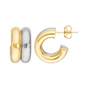 Midas Two Tone Double Hoop Earrings