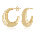 Carla 14k Tapered Knife Edge Hoops