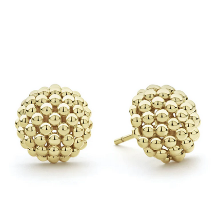 LAGOS Large 18K Gold Beaded Stud Earrings