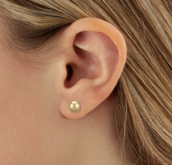 Carla 14k 8mm Ball Stud Earrings, view 2
