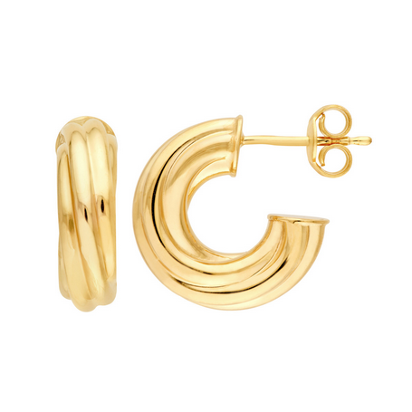 Midas 6mm Twisted Open Hoop Earrings