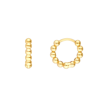 Arzhani Small Beaded Huggie Earrings