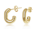 Carla 14k 'J' Hoops