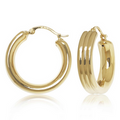 Carla Multi Ribbed Hoops