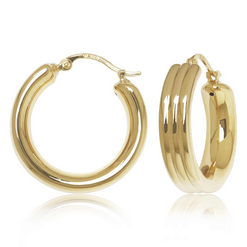 Carla Multi Ribbed Hoops
