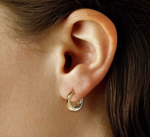 Carla Double Twist Hoops, view 2