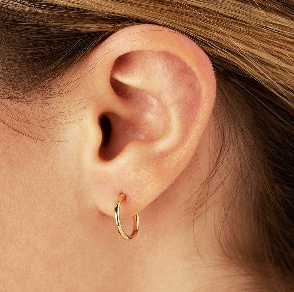 Carla 14k Small Hoops, view 2