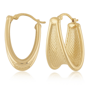 Carla Gold Tapered Faceted Hoops