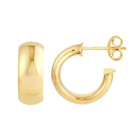 Midas 10mm D-Tube Round Hoop Earrings
