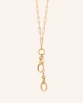 Monica Rich Kosann 18” "Design Your Own" Paperclip Link Charm Chain Necklace, 2 Charm Stations
