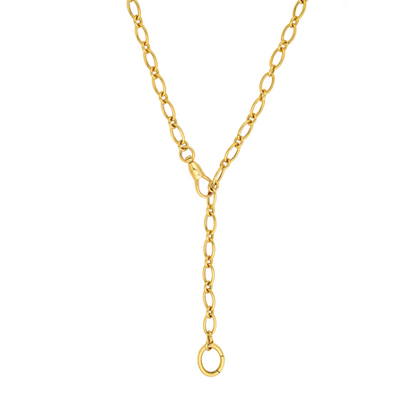 Midas Oval Link Lariat Necklace, view 2