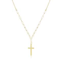 Carla 14k Cross Charm Necklace