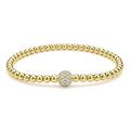 LAGOS 18K Gold and Diamond Bead Bracelet | 4mm