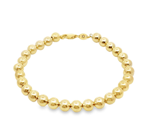 Arzhani 14k Yellow Gold 6mm Bead Bracelet, view 2