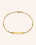 Monica Rich Kosann 18K Yellow Gold "I Love You More" Petite Poesy Bracelet