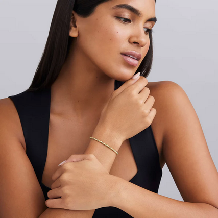 LAGOS 18K Gold Caviar Beaded Cuff Bracelet | 3mm, view 2