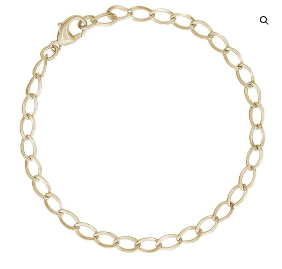 Rembrandt Charms Curb Link Classic Bracelet