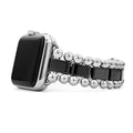 LAGOS Black Ceramic and Stainless Steel Apple Watch Band