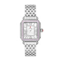 Michele Watches Limited Edition Deco Madison Pink Sapphire Stainless Steel Watch