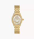 Michele Watches Serein Oval Diamond 18K Gold-Plated Watch