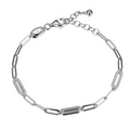 Charles Garnier Sterling Silver CZ Paperclip Bracelet