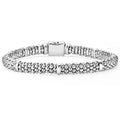 Sterling Silver Station Caviar Bracelet | 6mm