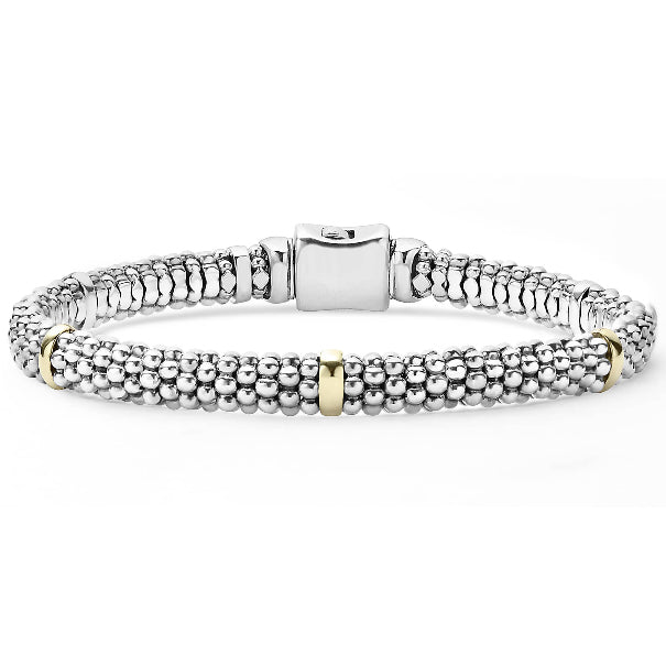 LAGOS Five Gold Station Caviar Bracelet