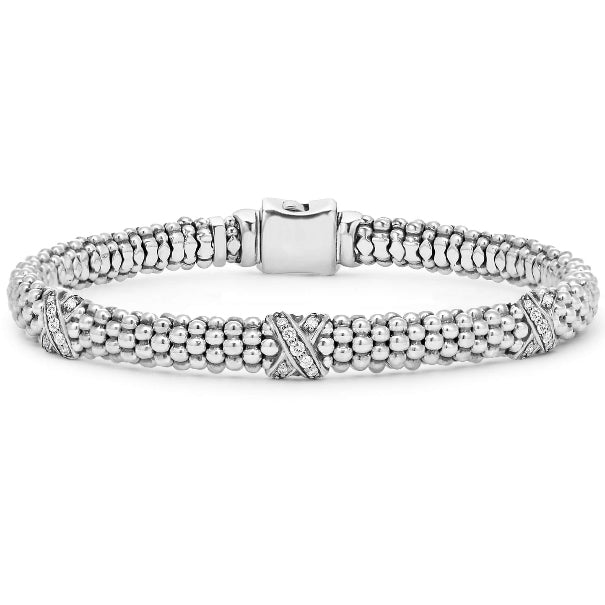 LAGOS Diamond "X" Station Bracelet
