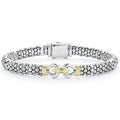 LAGOS 6mm Two Tone Caviar Buckle Bracelet