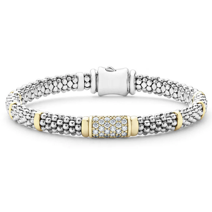LAGOS 6mm Diamond Caviar Bracelet