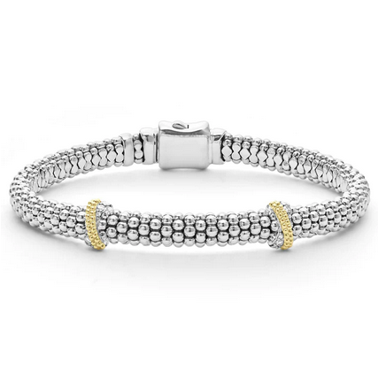 LAGOS Double X Caviar Diamond Bracelet 6mm